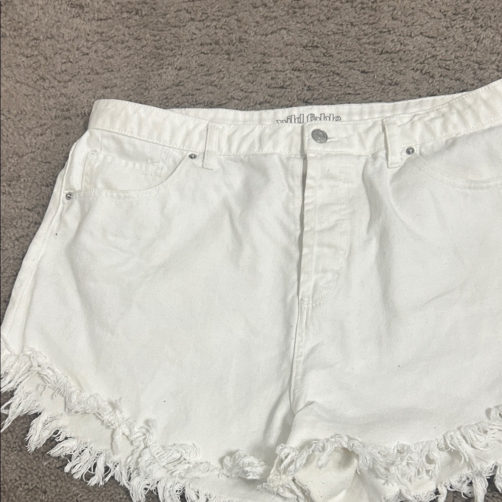 Wild Fable White Frayed Jean Shorts